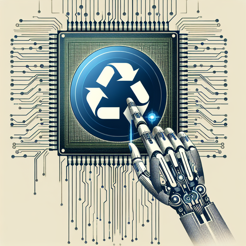 An abstract, symbolic image that represents the concept of artificial intelligence recall by a technology company