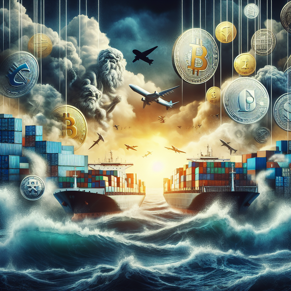 An abstract image that symbolizes the impact of trade wars on global economies.