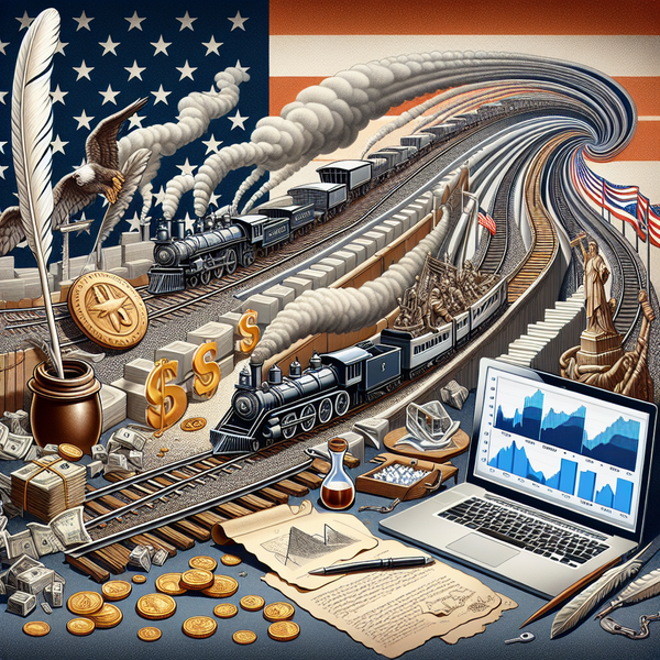 An allegorical image encapsulating the theme: The Evolution of Taxation Policy in the United States.